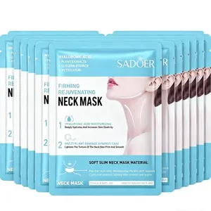 10 pieces neck mask, hyaluronic acid coffee extract hydrogel collagen mask, tightens the neck and shapes it, gentle care