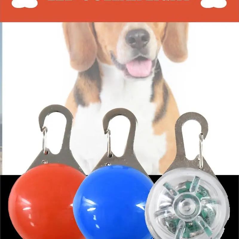 JayJos clip-on pet safety light, LED glow in the dark lights for your pet, weather resistant , flashing lights for dogs, cats ,night walking, campers and bicycling or as gifts For Pets, Keychain Light