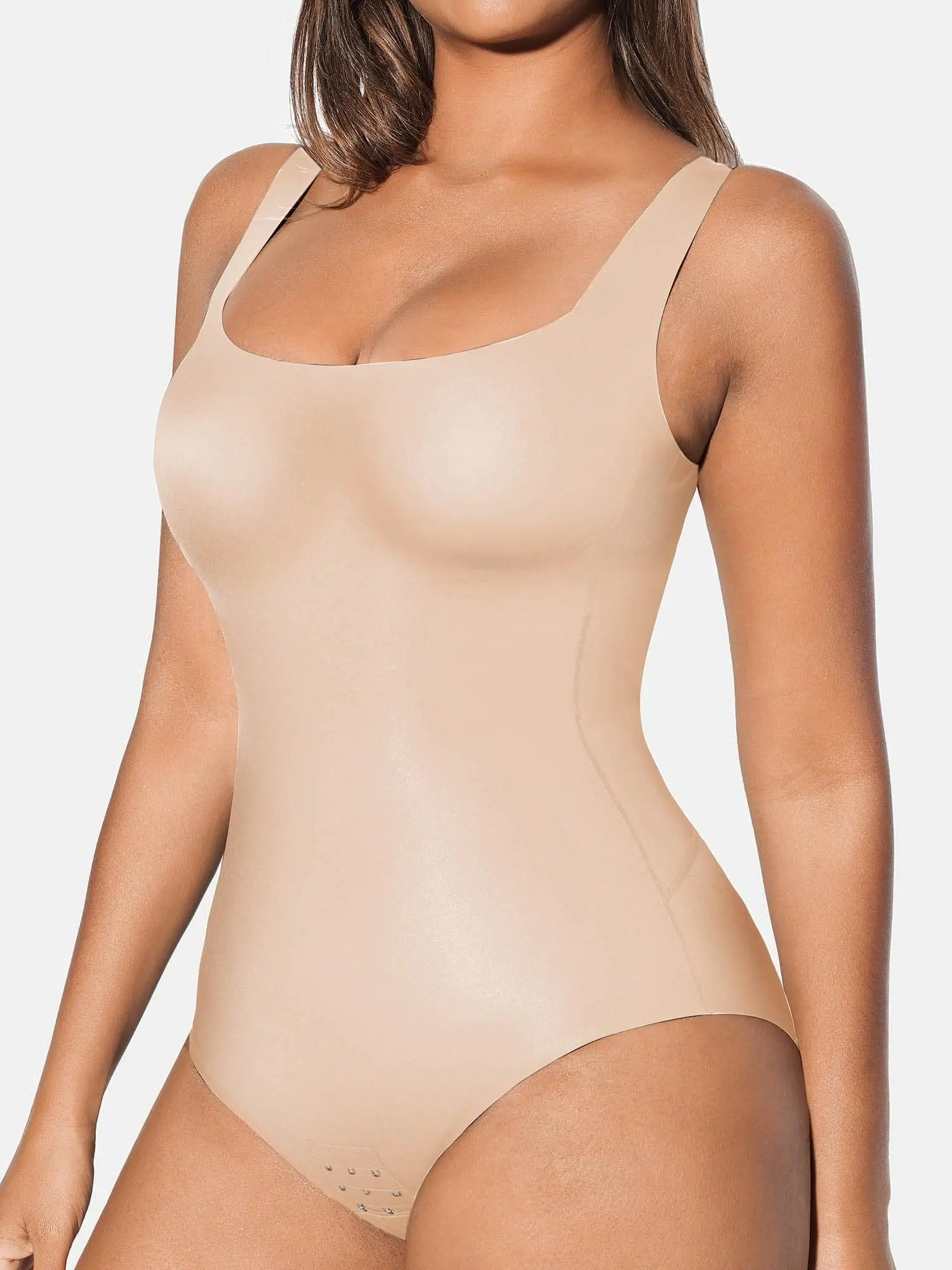 Popilush Smoothing Shapewear V Neck 3 in 1 Tank Top  Bodysuit