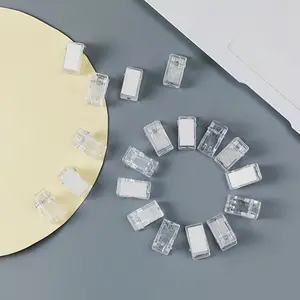Single-sided Adhesive Acrylic DIY Acrylic Clips Fastener Clip Stationery Accessories Document Paper Transparent Clips