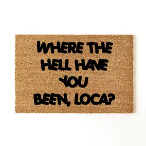 Where the Hell Have You Been, Loca Welcome Mat, Personalized Doormats, Housewarming Gift, Home Decor, Front Door, Home Doormat, Last Name