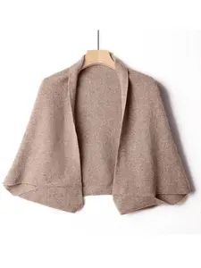 Women's Solid Color Shawl, Casual Open Front Long Sleeve Outerwear for Fall & Winter, Women's Clothing Accessories for Daily Wear