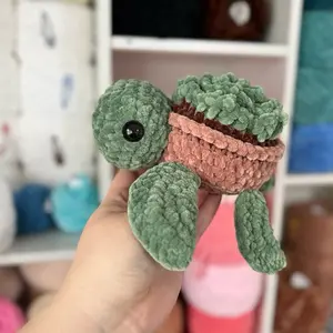 Succulent Turtle Handmade Crochet Plushie