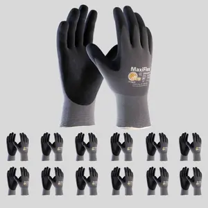 MaxiFlex Seamless Knit Nylon Gloves with Nitrile Coat and Micro Foam Grip on Palm and Fingers Cut Resistance