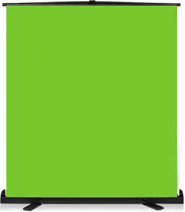 Collapsible Green Screen Backdrop (73.2in x 77.5in/180cm x 196cm) - Polyester Wrinkle-Resistant, Aluminum Frame, Portable Pull-Up Base, Easy-Setup Photography Equipment for Video Studio, Live Gaming
