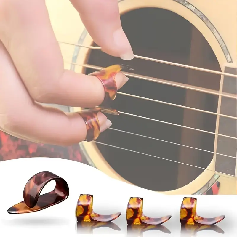 6pcs Thumb Picks and Finger Picks - Best for Fingerstyle Guitar, Banjo or Ukulele, Versatile Accessory