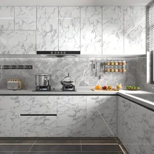 Marble Peel and Stick Countertop Film Heat Resistant Oil Proof Self Adhesive Kitchen Stove Top Table Cover Removable