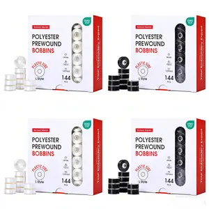 Style L Prewound Embroidery Bobbins – 60WT Polyester Thread, Plastic Bobbins for Home & Commercial Machines