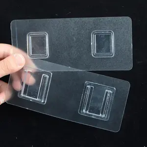 2pcs Self-Adhesive Plastic Wall Hooks, Convenient Hook, Double-Sided Design, No Drilling Required, Transparent, Easy Installation, Ideal for Kitchen and Bathroom, Maximum Load 5.44kg, Utility Hooks