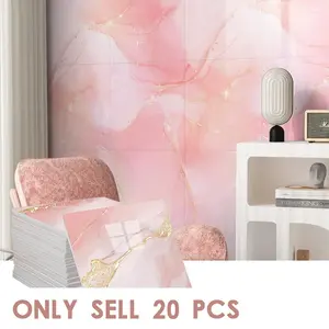 20 Pieces 30cm Luxury Marble Pattern Wall Tiles, Decorative Wallpaper, Easy Peel and Stick, Waterproof and Moisture-Resistant, Ideal for Home Decor