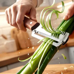 Vegetable Peeler for Kitchen,Multi-Functional Peeler Ultra-Sharp Stainless Steel Blade with Wooden Handle and Bottle Opener, For Vegetables or Fruits that Need to Be Peeled (2 Pcs)