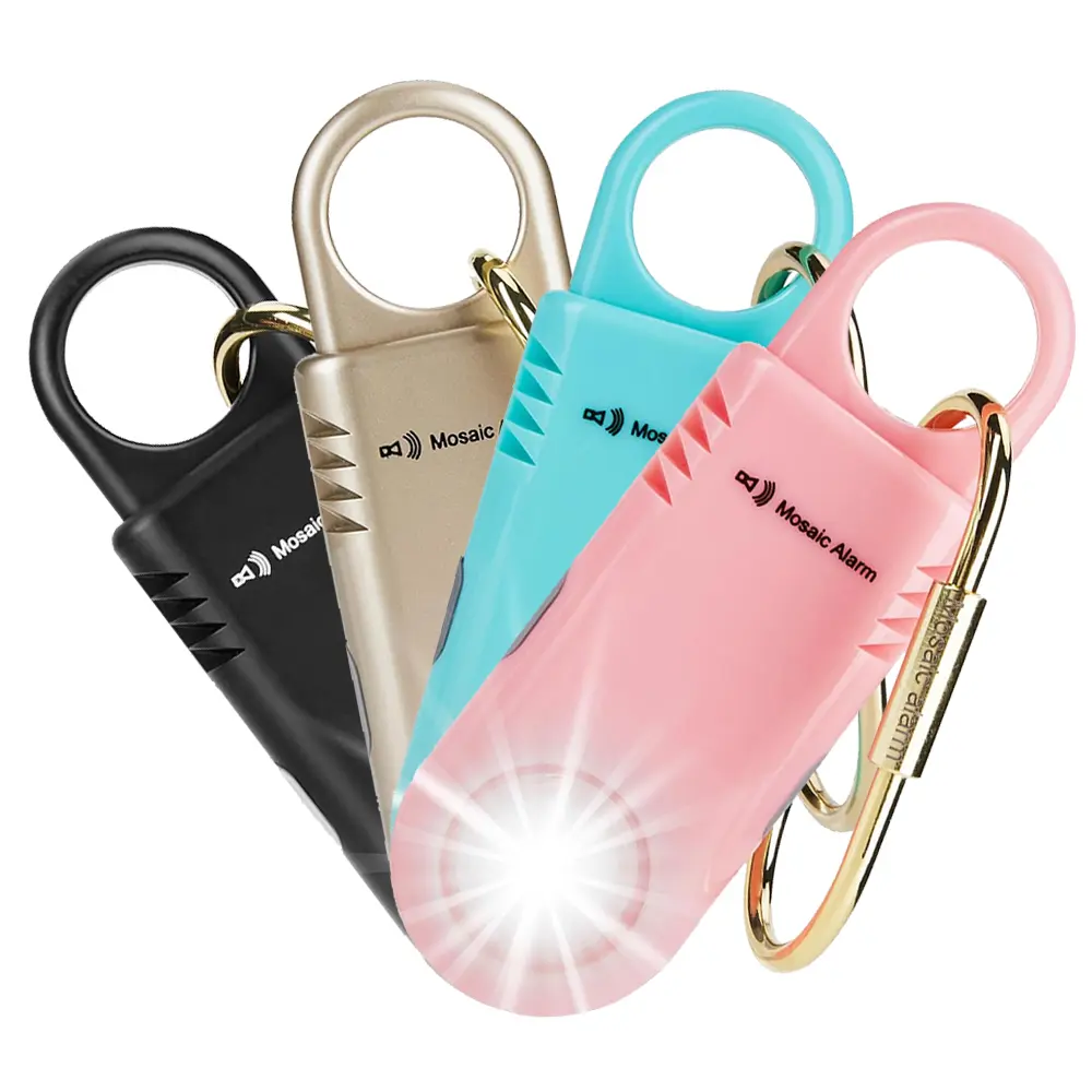 Women’s 3-in-1 Personal Safety Alarm - 135dB Ultra Loud Siren, Strobe Flashlight, USB-C Rechargeable Keychain Clip, Multiple Colors, 100 Minutes Use Time, 2-Year Standby Life, for 7~60 Yrs Users, Camping, Hiking