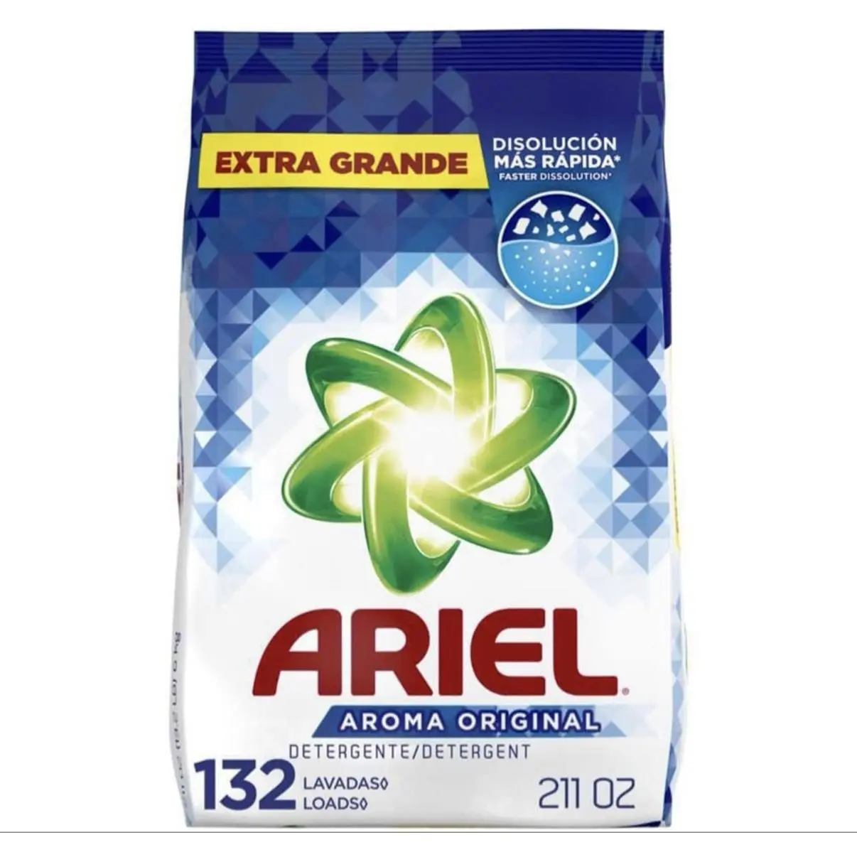 Ariel Extra Grande Aroma Original Detergent 132 Loads 211 oz Faster Dissolution for Efficient Cleaning