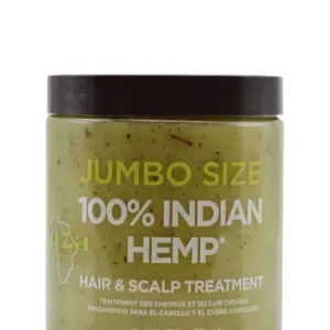 Kuza Indian Hemp Jumbo Hair & Scalp Treatment 18 oz. - Smooth, Soften & Moisturize Organic Organic Amino Acid