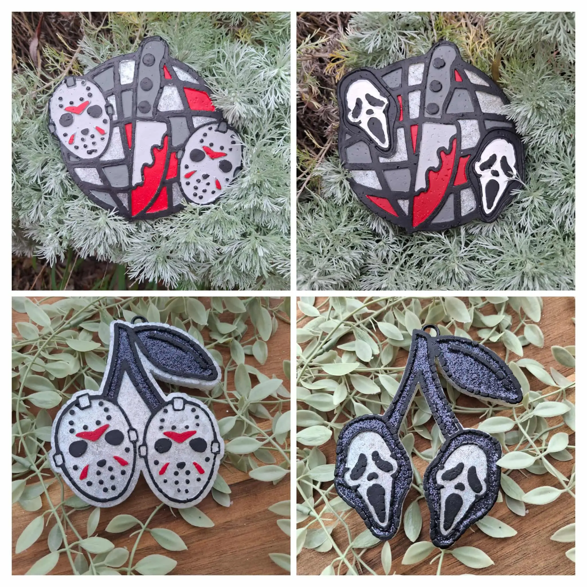 Handmade Horror Skull Aroma Bead Hanging Car Fragrance - 10in Untied String, 3-6 Weeks Long-Lasting Freshness, Car Interior Decor, Skull Theme Adds Edge, Small Home Deodorizer
