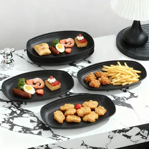 4pcs PP Oval Dinner Plates, Lightweight Microwave & Dishwasher Safe, Perfect for Pasta, Fruits, Desserts, Home Kitchen Picnic Camping RV, Dishwasher Safe Tableware