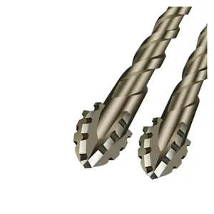 4-Flute Carbide Drill Bit Set, Hex Shank Dry Dril Bits, Precision Dry Drilling Bit for Ceramic, Cast Iron & Concrete, Tool