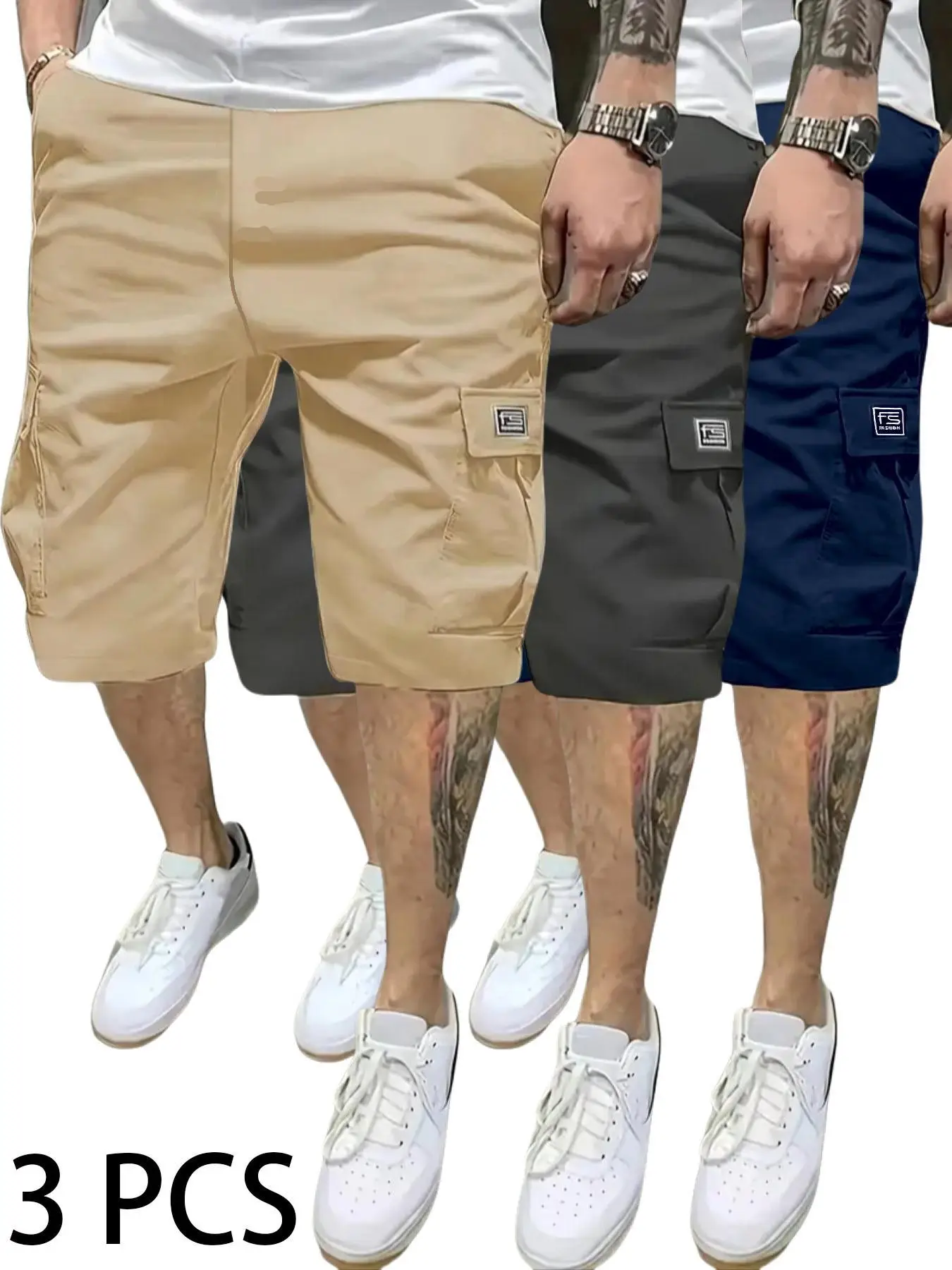 Men's Solid Color Flap Pocket Cargo Shorts, Regular Fit Casual Fashion Comfy Shorts for Summer, Men's Bottoms for Daily Wear