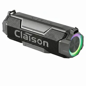 CLAISON Portable multi-functional outdoor waterproof speaker, equipped with RGB ambient light and featuring Bluetooth 5.3 chip, suitable for outdoor activities, camping, gaming, gift-giving, etc.