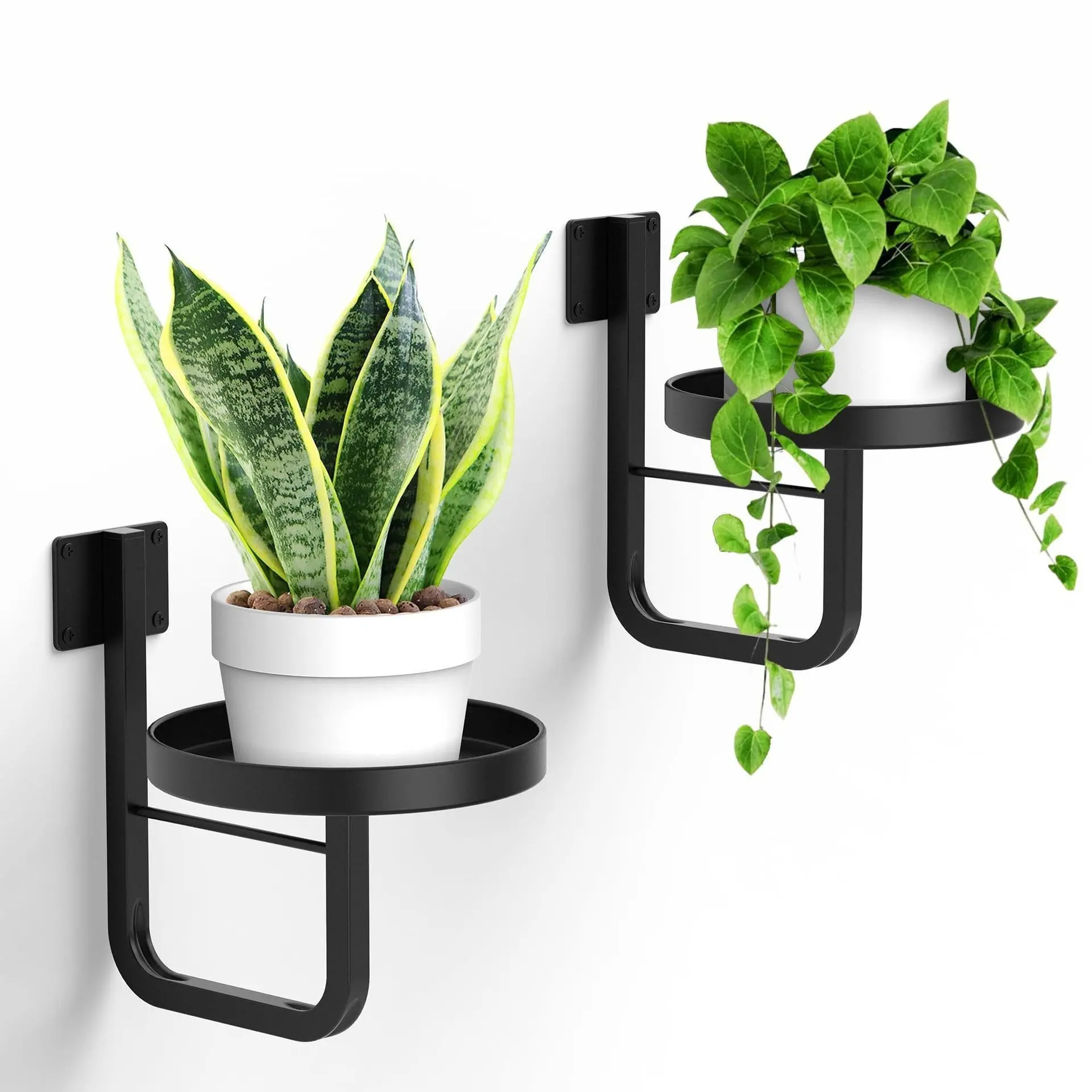 Wall-Mounted Plant Stand, Metal Wall-Hanging Planter Shelf, Indoor Plant Frame, Home Decor, Vertical Gardening Solution, Wall Plant Holder