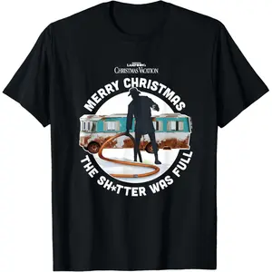 Christmas Vacation - The Shitter Was Full Tee Shirt by National Lampoon Men's Crewneck T-shirt