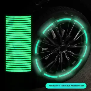 2026 New Car Wheel Hub Reflective Stripes Sticker Driving Safety Tire Decor Warning Sticker Warning Reflective Tape Car Accessories for your car