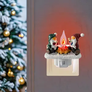 Santa Claus Design Night Light, 3D Christmas Santa Claus Night Light, Creative Resin Ornament, Desktop Decoration for Home Bedroom Living Room