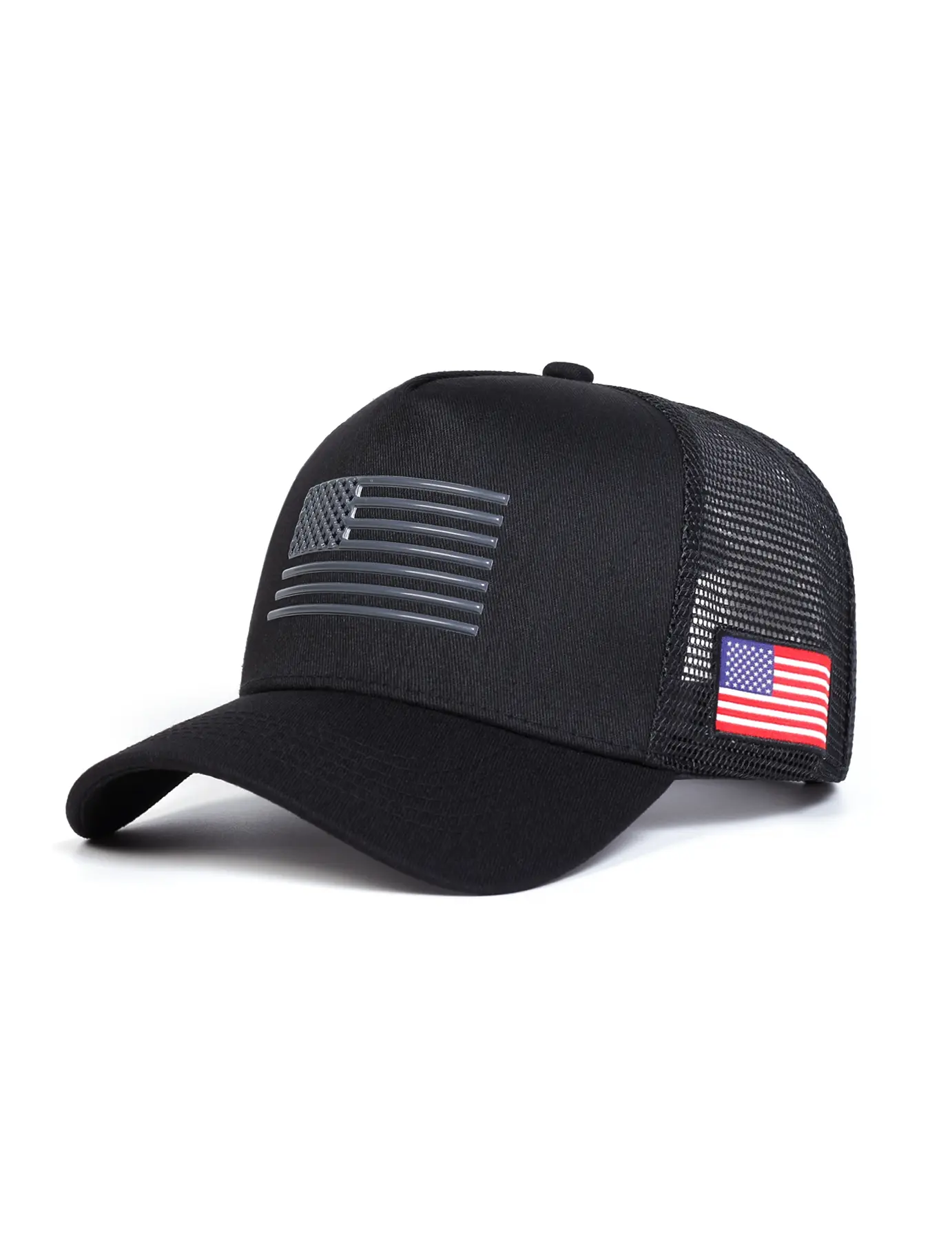 Unisex American Flag Baseball Cap, Adjustable Sun Protection Hat for Outdoor Travel Beach Vacation, Casual Fitted Woven Fabric Design