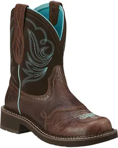 Ariat Women's Fat Heritage Dapper Western Boot Round Toe - 10016238