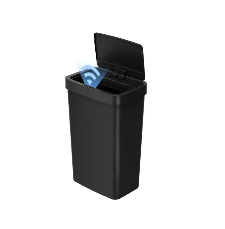 13.2 Gal Black Automatic Motion Sensor Trash Can, Touchless Kitchen Garbage Bin for Home and Everyday Use