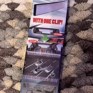 L- Inch Panoramic Convex real view Mirror, Interior Clip-on Wide Angle to Reduce Blind Spot Effectively for Car SUV Trucks Clear Visibility Safety Install Rearview High Definition SpringStatements