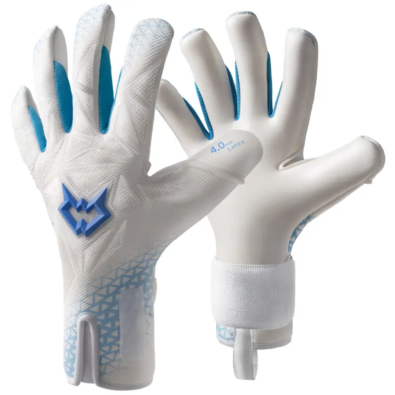 WVVOU Adult Soccer Goalie Gloves - Professional 4+3mm Anti-Slip Surface Latex Palm, Lightweight Breathable Nylon, Amazing Grip, Ball Control, Football & Goalkeeper Equipment