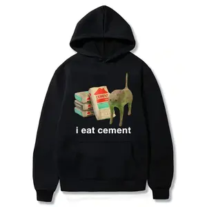 I Eat Cement Cursed Cat Hoodie