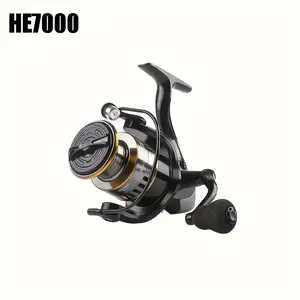 AOYADA 1pc of HE6000-7000 Model Spinning Wheel Fishing Wheel Metal Line Cup Metal Rocker Arm 5.2:1 Speed Ratio 22.05LB Resistance Outlet Smooth and Sensitive Left and Right Hand Interchangeable Rotating Fishing Reel Suitable for Fresh and Salt Water