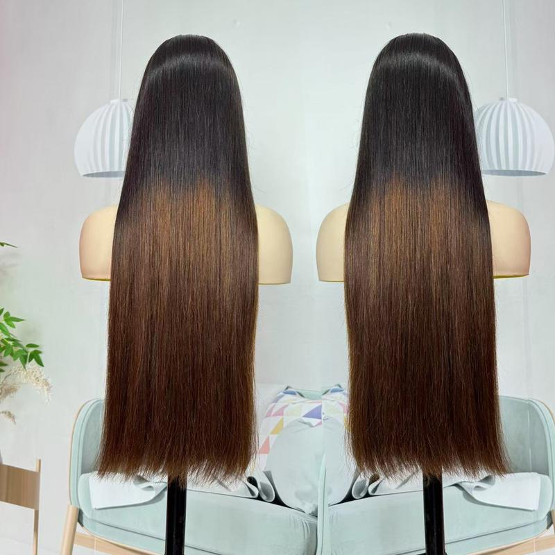 100% Raw Vietnamese Human Hair Glueless Frontal Wig - 13x4 Real HD Lace, Ombre Brown Color, Pre-Plucked, Pre bleached Knots, Super Double Drawn, Bob Style, Can be Dyed, Can be Restyled, Washable, Durable, Long Lasting #SohoChic