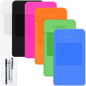 Pocket Protectors 6 Colours Heavy Duty for Shirts Lab Coats Pants Multi Purpose- Holds Pens Pointers Cards Pocket Protector for Pen Leaks (Multicolor-6Pack)
