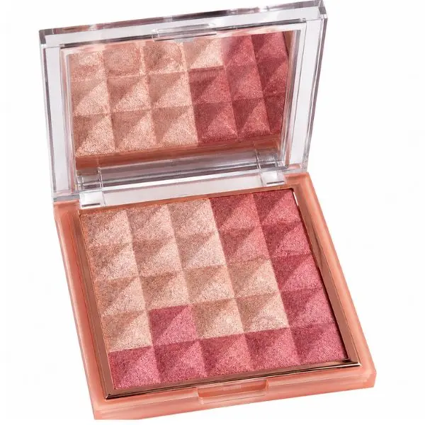Highlighter & Blush Powder - Pyramid Pressed Pigments for Face, Cheeks -  (Rose Glow, Pack of 1) - Halloween, Christmas Gifts
