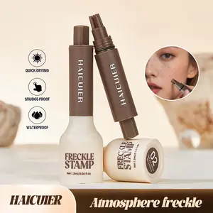 5 Prongs Realistic Fake Freckle Stamp Pen, Waterproof Quick Dry DIY Natural Freckle Tattoo Makeup Pen for Face Cosplay Daily Makeup