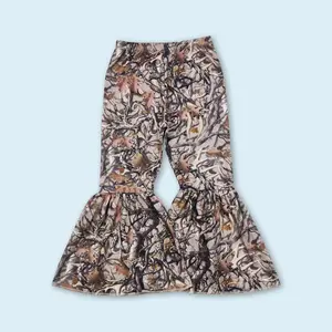 Baby Girls Camo hunting season bell bottom pants kids flare pants