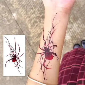 BAGHPBM Dark-Style Spider Waterproof Long-Lasting Unisex Super Cool Custom Floral Arm and Hand Tattoo Stickers Temporary Tattoos Fake Tattoos
