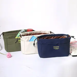 Cross-border liner bag, bag-in-bag, storage makeup bag, waterproof canvas storage bag, large-capacity practical style canvas bag