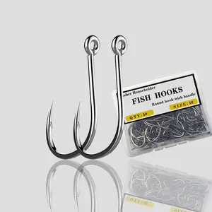 50pcs Ise Ni Fishing Hooks with Barbs, Barbed Design, Rings, Holes, and Circles, Durable Fishhooks for Angling, Ideal Gift for Festivals