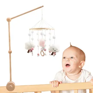 Nordic Style Wooden Crib Mobile Holder, Sensory, Fits Bed Bell Toys, Newborn Sleep Soother, Baby Room Decoration, Nursery, Perfect Gift