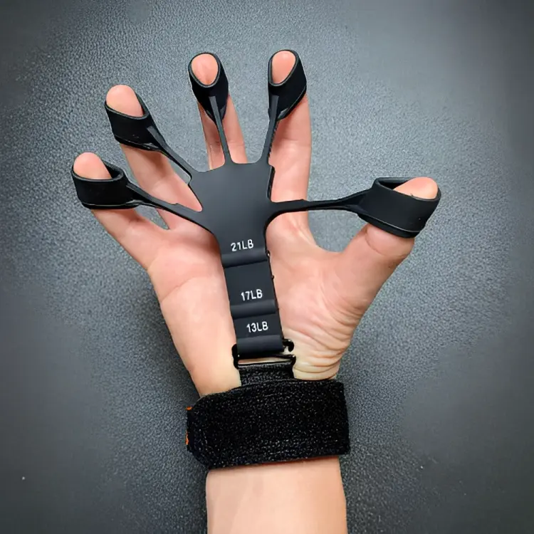 The Gripster Power - Upgraded Version Strength Trainer for Forearms & Hands | Adjustable Silicone Forearm Exerciser with 13, 17, & 21lb Weight Settings | Premium Fitness Equipment for Home Gym Use