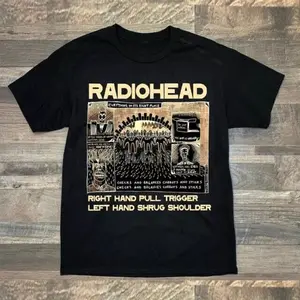Radiohead Shirt, Vintage Radiohead Concert Tour Rock Music