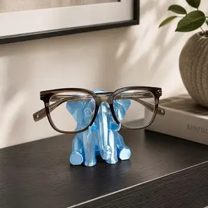 3D Printed Cute Elephant Glasses Holder Stand, Eco-Friendly PLA Animal Eyeglass Display, Creative Desktop Figurine Ornament for Nightstand Office Desk, Unique Gift