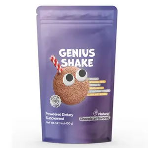 GENIUS SHAKE KIDS Chocolate-Coconut Flavor Whey Protein & Vitamins Daily Nutrition Supplement for Energy & Immune Support