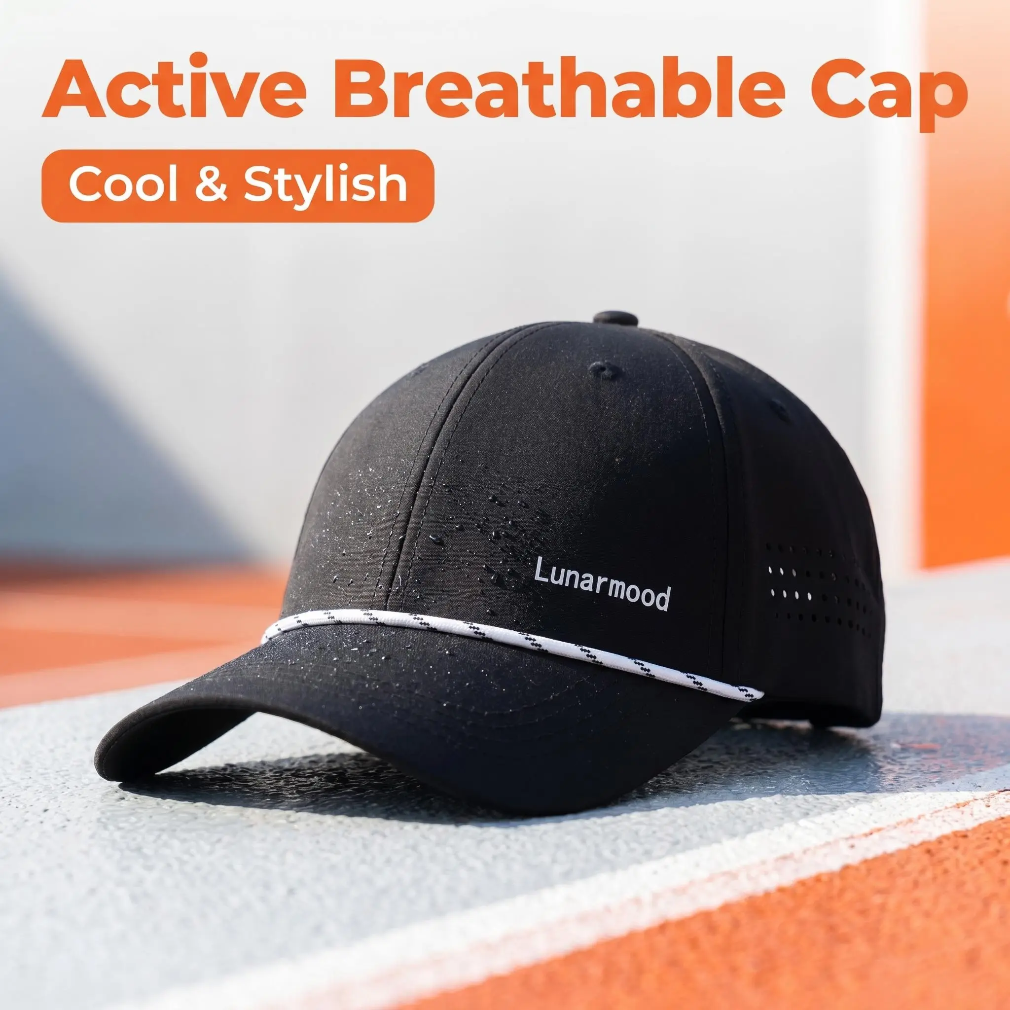 Guanhua Cooling Sport Cap, High Crown Polyester Mesh Design for Men & Women, Ideal for Daily Wear, Birthday & Party, Polyester Clothing, Buckle, Adjustable (56–58Cm / 22–2.8In)