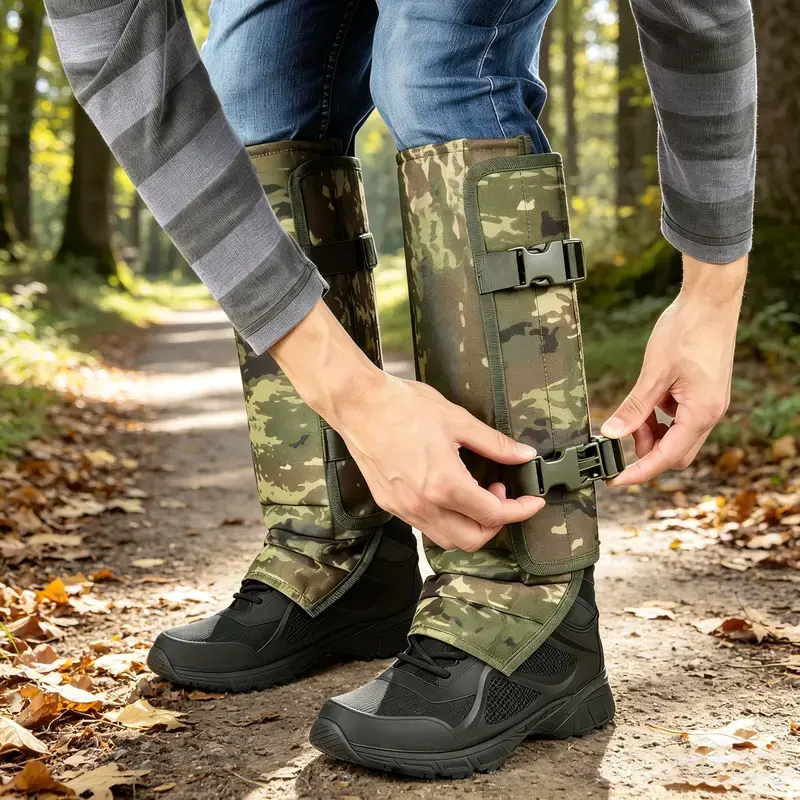 Unisex Adjustable Outdoor Snake-Resistant Leg Gaiters, Abrasion-Resistant Durable Fabric Protective Gear for Hunting, Hiking，Anti-Thorn Leg Cover, Waterproof Lower Leg Shield, Outdoor Bushwalking Protective Equipment for Camping Trekking
