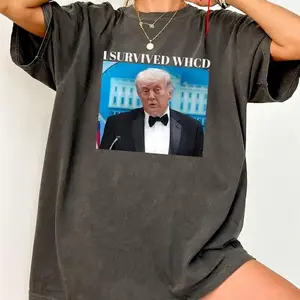 Survived WHCD Trump T-Shirt - White House Correspondents Dinner 2026 Meme Graphic Tee